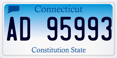 CT license plate AD95993