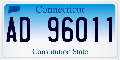 CT license plate AD96011