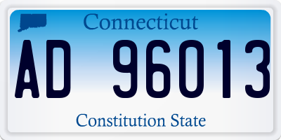 CT license plate AD96013