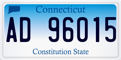 CT license plate AD96015