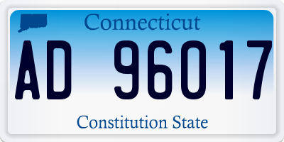 CT license plate AD96017