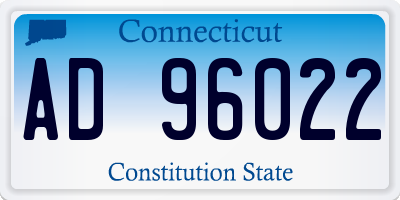 CT license plate AD96022