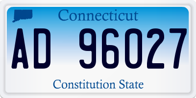 CT license plate AD96027