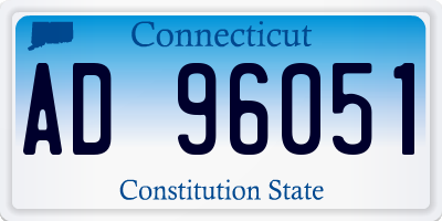 CT license plate AD96051
