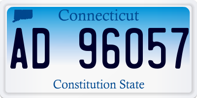 CT license plate AD96057