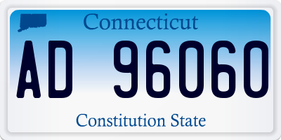 CT license plate AD96060