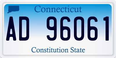 CT license plate AD96061