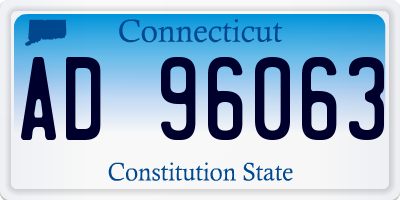 CT license plate AD96063