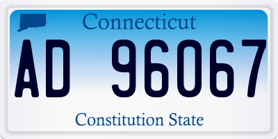 CT license plate AD96067