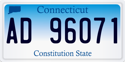 CT license plate AD96071