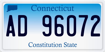 CT license plate AD96072