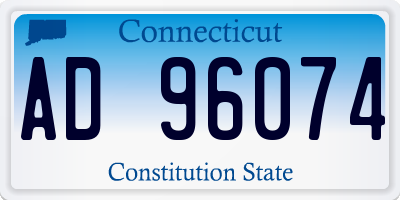 CT license plate AD96074