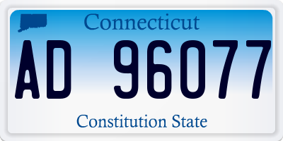 CT license plate AD96077
