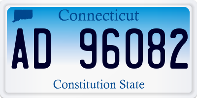CT license plate AD96082