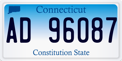 CT license plate AD96087