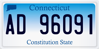 CT license plate AD96091
