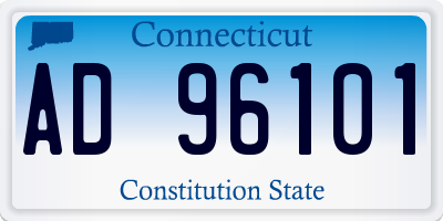 CT license plate AD96101