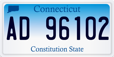 CT license plate AD96102