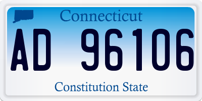 CT license plate AD96106