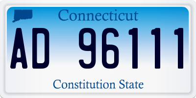 CT license plate AD96111