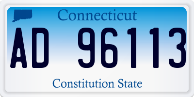 CT license plate AD96113