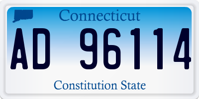 CT license plate AD96114