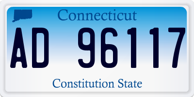 CT license plate AD96117