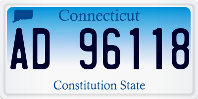 CT license plate AD96118