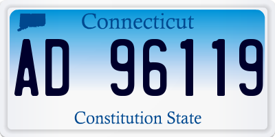 CT license plate AD96119