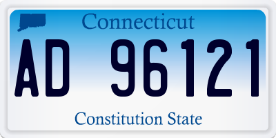 CT license plate AD96121