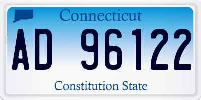 CT license plate AD96122