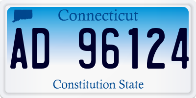 CT license plate AD96124