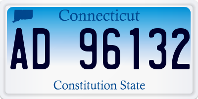 CT license plate AD96132