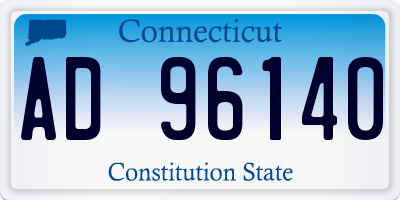 CT license plate AD96140