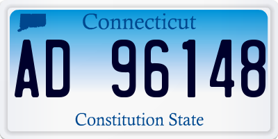CT license plate AD96148