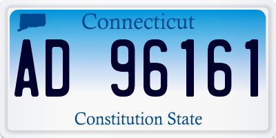 CT license plate AD96161