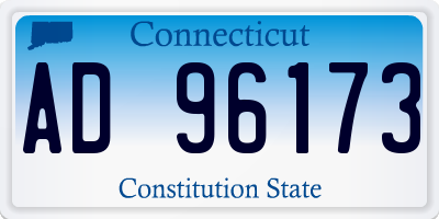 CT license plate AD96173