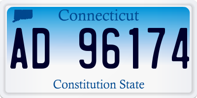 CT license plate AD96174