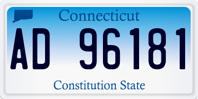 CT license plate AD96181