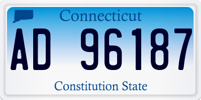 CT license plate AD96187