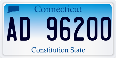 CT license plate AD96200