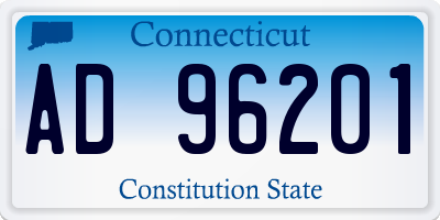 CT license plate AD96201