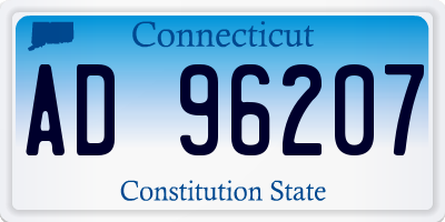 CT license plate AD96207