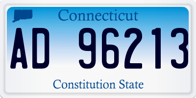 CT license plate AD96213