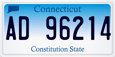 CT license plate AD96214