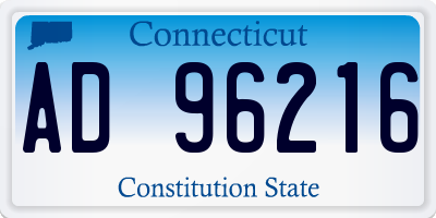 CT license plate AD96216