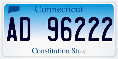 CT license plate AD96222