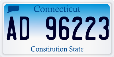 CT license plate AD96223