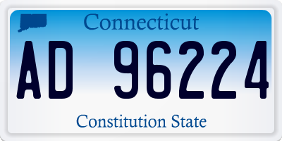 CT license plate AD96224