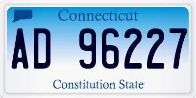 CT license plate AD96227